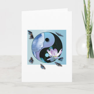 Gruß-Karte Lotuss Yin Yang Karte