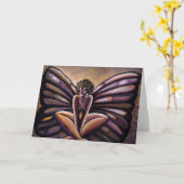 Gruß-Karte Madame-Butterfly III Karte (Gelbe Blume)