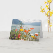 Gruß-Karte mit die Schweiz-Szene - freier Raum Karte (Gelbe Blume)