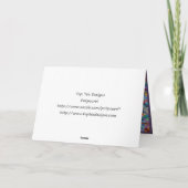 Gruß-Karte mit Foto der handgemachten Steppdecke Karte (Rückseite)