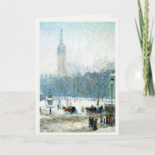 Gruß-Karte mit Quadrat Snowy Madison Karte