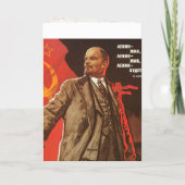 Gruß-Karte mit Retro Lenin-Plakat-Druck Karte (Rückseite)