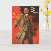 Gruß-Karte mit Retro Lenin-Plakat-Druck Karte (Gelbe Blume)