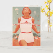 Gruß-Karte mit Vintager die Karte (Gelbe Blume)