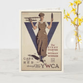 Gruß-Karte mit WWII Propaganda-Plakat-Druck Karte (Gelbe Blume)