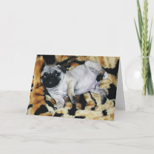 Gruß-Karte Mops-Muffinvalentines Tages Feiertagskarte