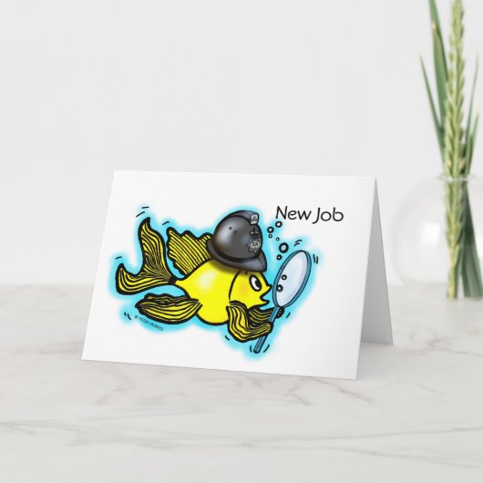 Gruß-Karte Polizist BOBBY-FISCHE lustige britische Karte (Vorderseite)