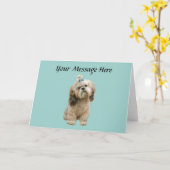 Gruß-Karte Shih Tzu Karte (Gelbe Blume)