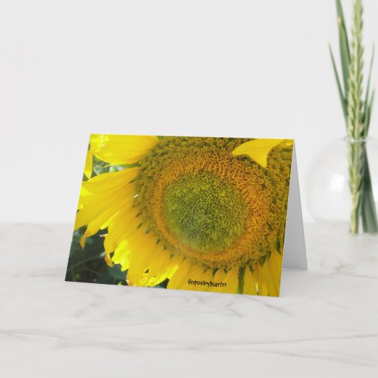 Gruß Karte Sonnenblume: ein sonniger Tag (Vorderseite)