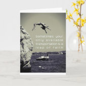 Gruß-Karte - Sprung des Glaubens Karte (Gelbe Blume)