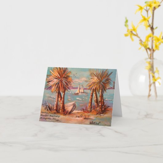 Gruß-Karte St Augustine Bayfront Karte (Gelbe Blume)
