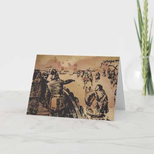 Gruß-Karte Vikings Heimskringla Ormen Korte Karte (Vorderseite)