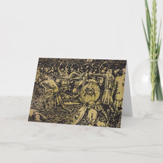 Gruß-Karte Vikings Heimskringla Visund Karte (Vorderseite)