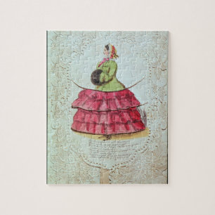 Gruß-Karte (w/c auf Papier) Puzzle