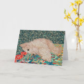 Gruß-Karte: Wheaten Terrier-Schlafenszeit Karte (Gelbe Blume)