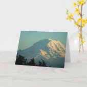 Gruß-Karte: Winter der Mount Rainier Karte (Gelbe Blume)