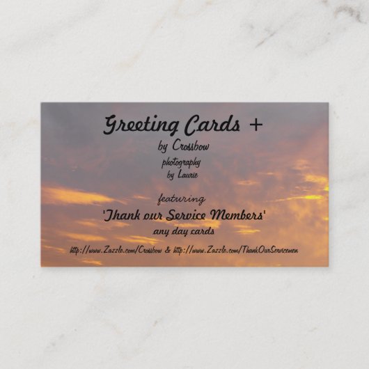 Gruß-Karten + (2) Visitenkarte (Vorderseite)