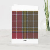 Gruß-Karten-Buchanan alter verwitterter Tartan Karte (Rückseite)
