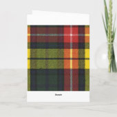 Gruß-Karten-Buchanan moderner Tartan Karte (Rückseite)