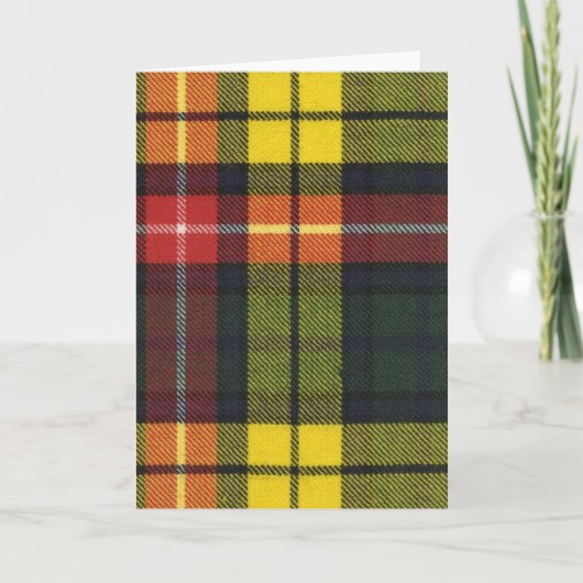 Gruß-Karten-Buchanan moderner Tartan Karte (Vorderseite)