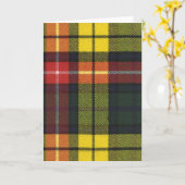 Gruß-Karten-Buchanan moderner Tartan Karte (Gelbe Blume)
