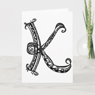 Gruß-Karten des Monogramm-K