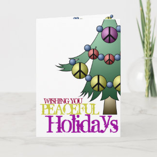 Gruß-Karten-friedlicher Feiertags-Weihnachtsbaum Feiertagskarte