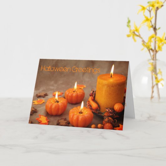 Gruß-Karten: Halloween Karte (Gelbe Blume)