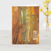 Gruß-Karten-HerbstAviary: Spatz Karte (Gelbe Blume)