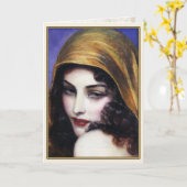 Gruß-Karten-Kunst mit einem schönen Sinti und Karte (Gelbe Blume)