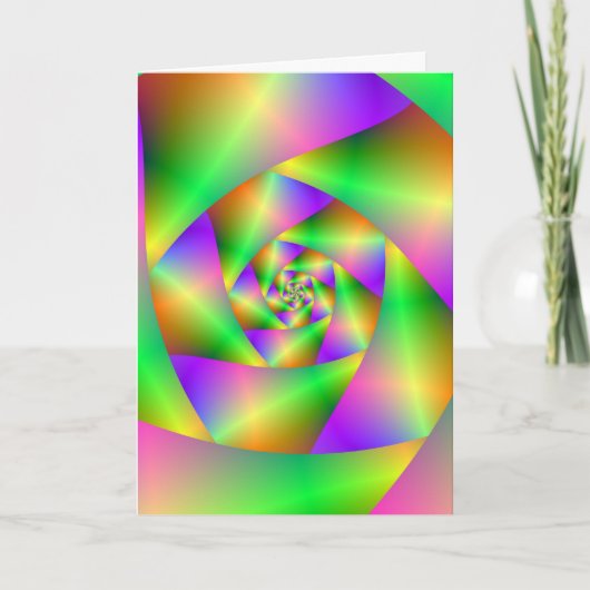 Gruß-Karten-psychedelische Spirale Karte (Vorderseite)