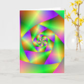 Gruß-Karten-psychedelische Spirale Karte (Gelbe Blume)