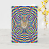 Gruß-Karten-psychedelischer beringter Impuls Karte (Gelbe Blume)