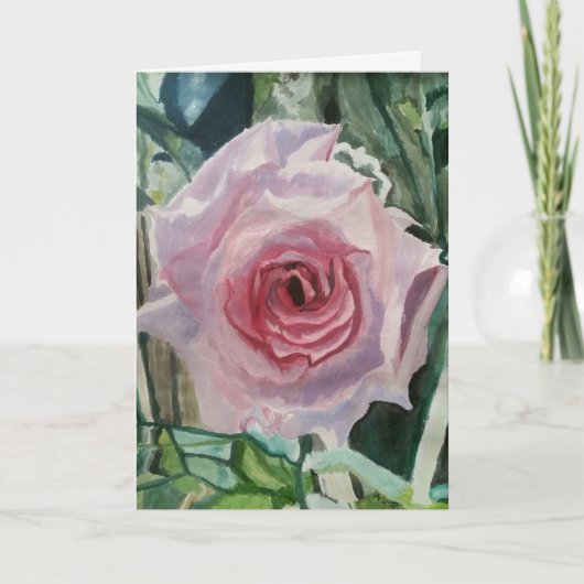 Gruß-Karten "romantische Rose" durch Karte (Vorderseite)