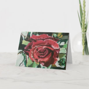 Gruß-Karten "rote Frankreich-Rose" durch Karte