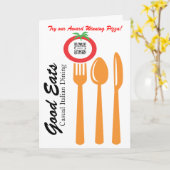 Gruß-Karten-Schablonen-lässiger speisender Karte (Gelbe Blume)