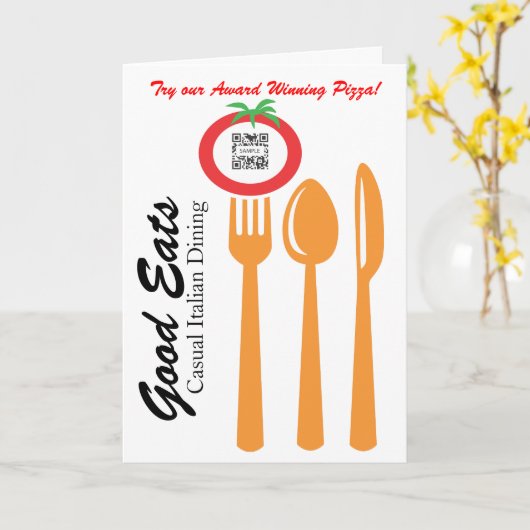 Gruß-Karten-Schablonen-lässiger speisender Karte (Gelbe Blume)