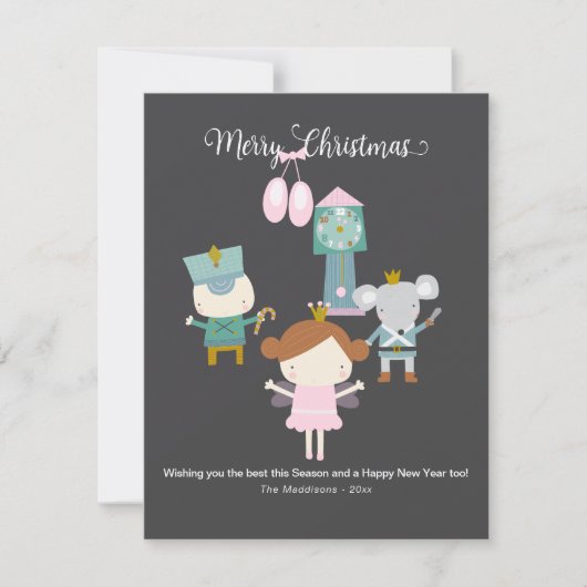 Gruß niedlicher Nutcracker Feiertagskarte (Vorderseite)