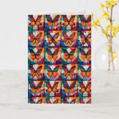 Gruß-/Notenkarte für Butterfly-Quilfmuster Karte (Gelbe Blume)