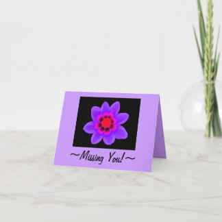 Gruß oder Miss You Card ~ Lila Fantasiekosmos Karte