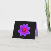 Gruß oder Miss You Card ~ Lila Fantasiekosmos Karte (Rückseite)