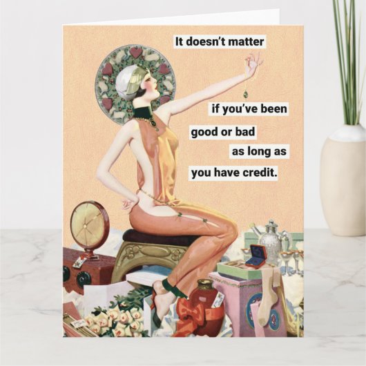 Gruß oder schlechte Retro-Spaß Karte (Vorderseite)