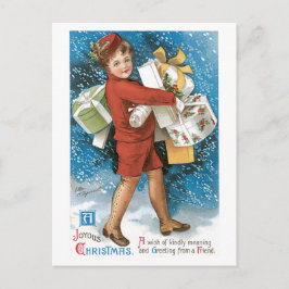 Gruß-Postkarte mit Vintagem Bild Postkarte