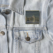 Gruß Santas Maria Della, Venedig, Mondschein, 1863 Button (Beispiel)