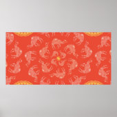 Gruß Schöne Karte mit Kamel. Rahmen Poster (Vorne)