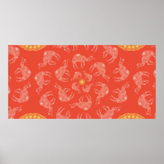 Gruß Schöne Karte mit Kamel. Rahmen Poster (Vorne)