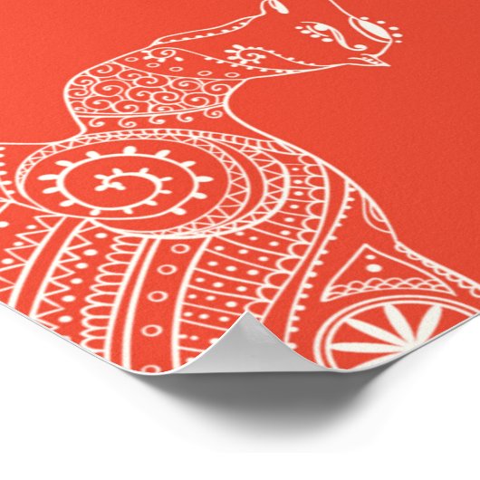 Gruß Schöne Karte mit Kamel. Rahmen Poster (Ecke)