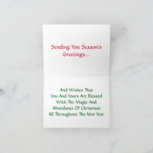 Gruß und Mitteilungskarten (Innenseite)