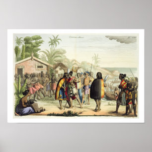 Gruß- und Reißnasen der polynesischen Eingeborenen Poster
