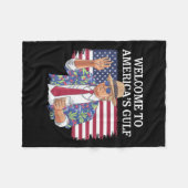 Gruß vom Golf Beach of America Patriotic Fleecedecke (Vorderseite (Horizontal))